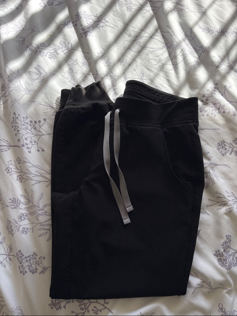 Figs Black Drawstring Jogger scrub Pants